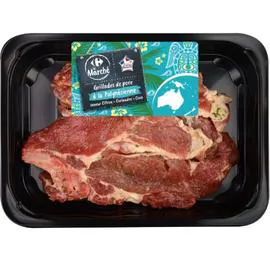 Grillades de porc à la Polynésienne saveur citron coriandre coco (350g)