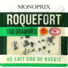 MONOPRIX Roquefort AOP au lait cru de brebis 150g