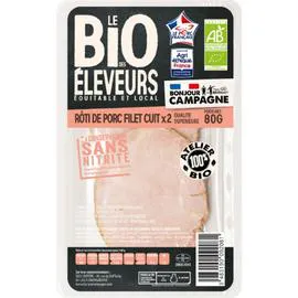 Filet de porc cuit sans nitrite Bio (80g)