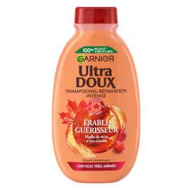 GARNIER, ULTRA DOUX Shampoing Revitalisant Cheveux Très Abîmés Erable Guérisseur 300ml