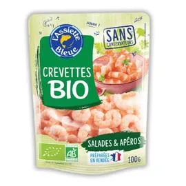 Crevettes nature décortiquées cuites bio (100g)