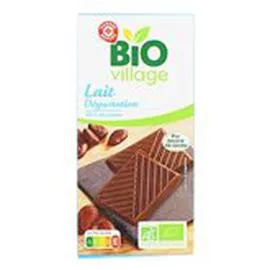 MARQUE REPÈRE, BIO VILLAGE Tablette chocolat Bio Chocolat au lait 100g