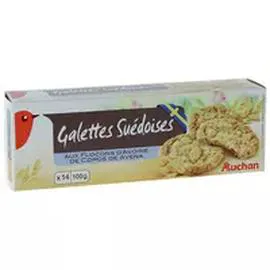 Galettes suédoises aux flocons d'avoine (100g)