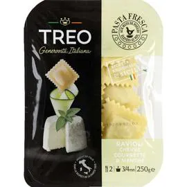 TREO Ravioli chèvre, courgette et menthe 250g