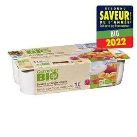 Yaourt bio aux fruits mixés (8x125g)