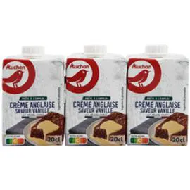 Crème anglaise saveur vanille UHT (3x20cl)