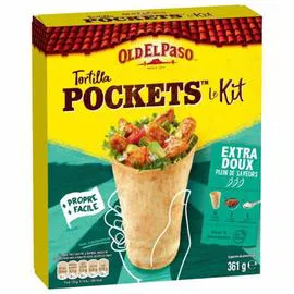 OLD EL PASO Kit Tortilla pockets extra doux 361g