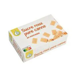 Sucre roux pure canne en morceaux (1kg)