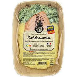 Pavé de saumon pommes de terre crème ricotta épinard (300g)
