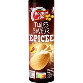 BOUTON D'OR Tuiles saveur épicée 170g