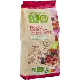 CARREFOUR BIO Céréales bio muesli fruits rouges 375g