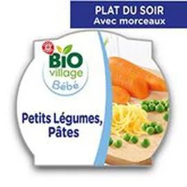 Assiette pâtes Epinard carotte 15 mois (250g)