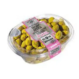 Olives vertes cassées du Maroc A l'ail (250g)