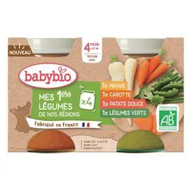 Petit pot aux légumes multipack bio dès 4 mois (4x130g)