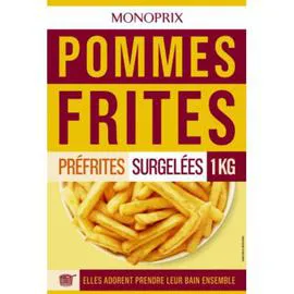MONOPRIX Pommes frites préfrites surgelées 1kg