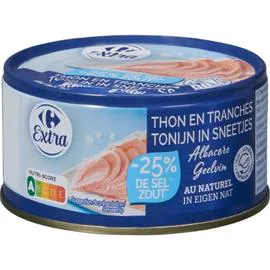 Thon albacore au naturel sel réduit (140g)