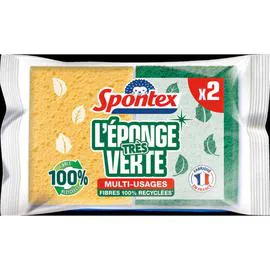 SPONTEX Eponges Végétales Grattantes-Fibres recyclées x2