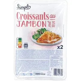 Croissants au jambon (2x140g)