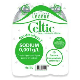 Pack Eau Minérale Pétillante Légère (6x1,5l)