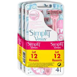 Rasoir jetable rose simply (x12)