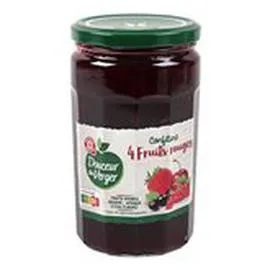 MARQUE REPÈRE, DOUCEUR DU VERGER Confiture 4 fruits 750g