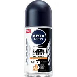 NIVEA Déodorant homme anti-trace blanc et noir 48h 50ml