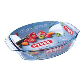 Plat à four en verre ovale 4,0 L 39x27cm (l'unité)