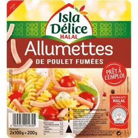 ISLA DÉLICE Allumettes de poulet halal fumées 2x100g
