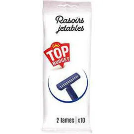 TOP BUDGET Rasoirs jetables 2 lames x10
