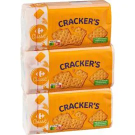 Biscuits apéritif cracker's (3x100g)