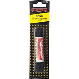 Lacets ronds noirs 75cm (x2)