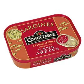 CONNÉTABLE Sardines huile d'olive s/arête 115g