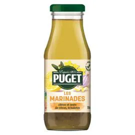 Sauce Marinade Citron et Zeste de Citron et Echalotes (180ml)