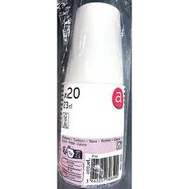 Gobelets en carton 23 cl - Blanc (x20)