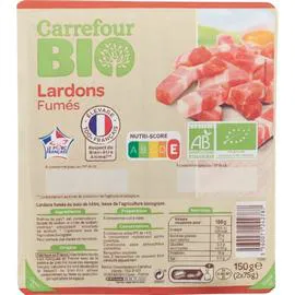 Lardons bio fumés (2x75g)