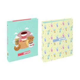 ViqueL Classeur A4 carton kawaii style dos 5cm (l'unité)