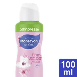 MONSAVON Déodorant lait&fleur de cerisier compressé anti-transpirant 100ml