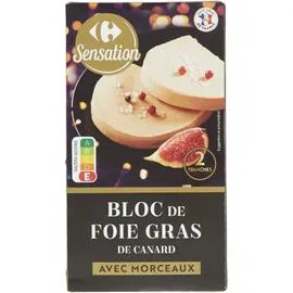 Bloc de foie gras de canard avec morceaux (2x40g)
