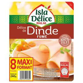 ISLA DÉLICE Filets de dinde halal fumés 240g