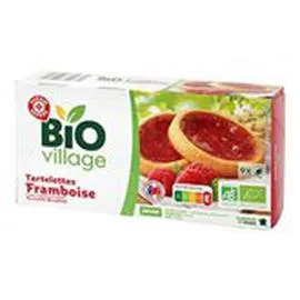 MARQUE REPÈRE, BIO VILLAGE Tartelettes Framboises Bio - x9 125g