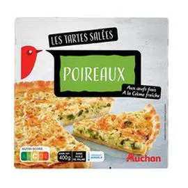 AUCHAN Tarte aux poireaux 400g