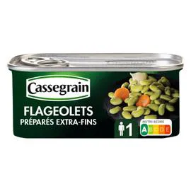 CASSEGRAIN Flageolets préparés extra-fins 130g