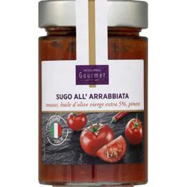 MONOPRIX GOURMET Sugo all arrabbiata, tomates, huile d olive et piment 180g