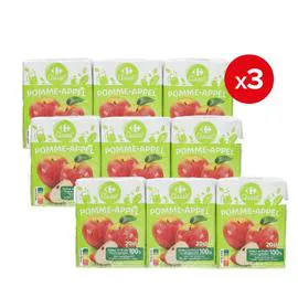 CARREFOUR CLASSIC' Jus de pomme 18x20cl