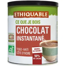 Chocolat instantané en poudre 50% cacao Bio (425g)