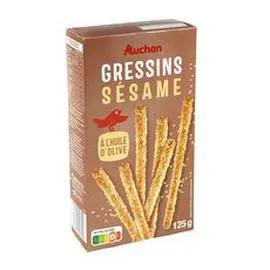 AUCHAN Gressins au sésame 125g