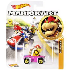 Voiture avec figurine Mario Kart HOT WHEELS (l'unité)