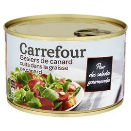 CARREFOUR Gésiers de canard maigre confits 212g