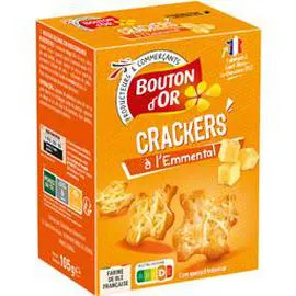 BOUTON D'OR Crackers à l'emmental 105g