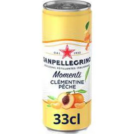 Boisson gazeuse aromatisée Clémentine Pêche (330ml)